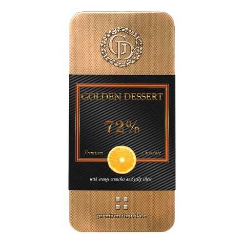 Шоколад Golden Dessert 72% горький с кранчами апельсина и желейными кусочками 100 г в Билла