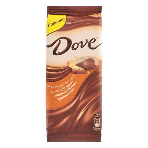 Шоколад молочный Dove с миндально-апельсиновым грильяжем 90 г в Билла