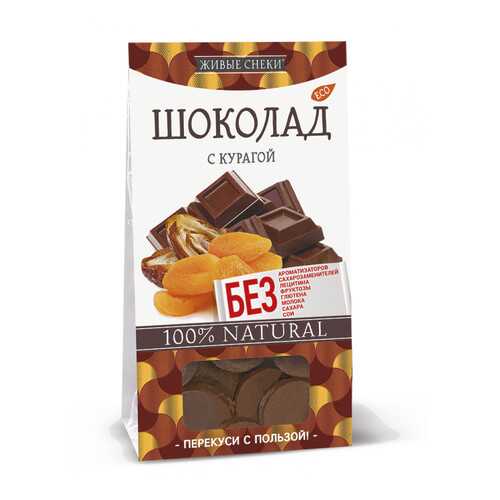 Шоколад Живые снеки с курагой 100 г в Билла