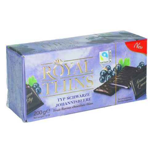 Шоколадные плитки Halloren Royal Thins темный cо вкусом черной смородины 200г. в Билла