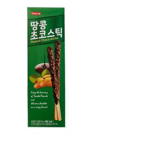 Печенье Sunyoung Палочки шоколадные с арахисом 54 г Южная Корея в Билла