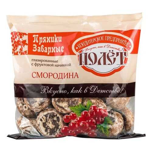 Пряники заварные глазированные Полет с фруктовой начинкой смородина 300 г в Билла