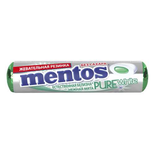 Жевательная резинка Mentos пьюр вайт нежная мята 15.5 г в Билла