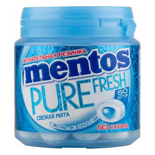 Жевательная резинка Mentos свежая мята без сахара с экстрактом зеленого чая 50 штук в Билла