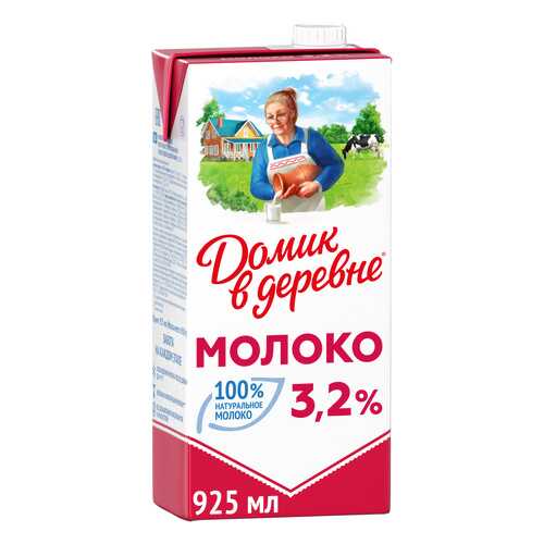 Молоко Домик в деревне ультрапастеризованное 3.2% 925 г в Билла