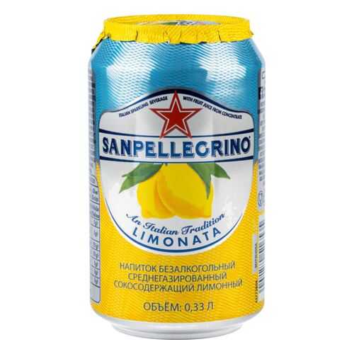 Напиток среднегазированный Sanpellegrino лимонный жестяная банка 0.33 л в Билла
