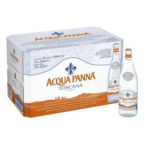 Минеральная вода Acqua Panna негазированная стекло 24 шт по 0.5 л в Билла