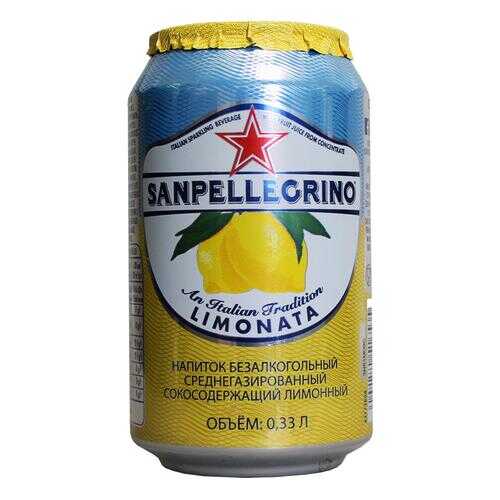 Напиток сокосодержащий San Pellegrino со вкусом лимона, 0,33 л а/б по 6шт в Билла