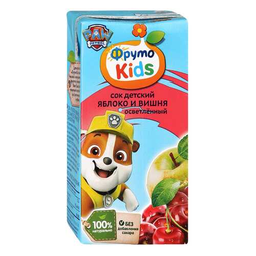 Сок Фруто Kids восстановленный осветленный из яблок и вишни с 5 мес 0.2 л в Билла