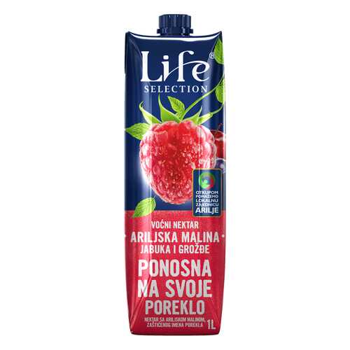Сок Life Premium Яблоко, малина, виноград 1 л в Билла